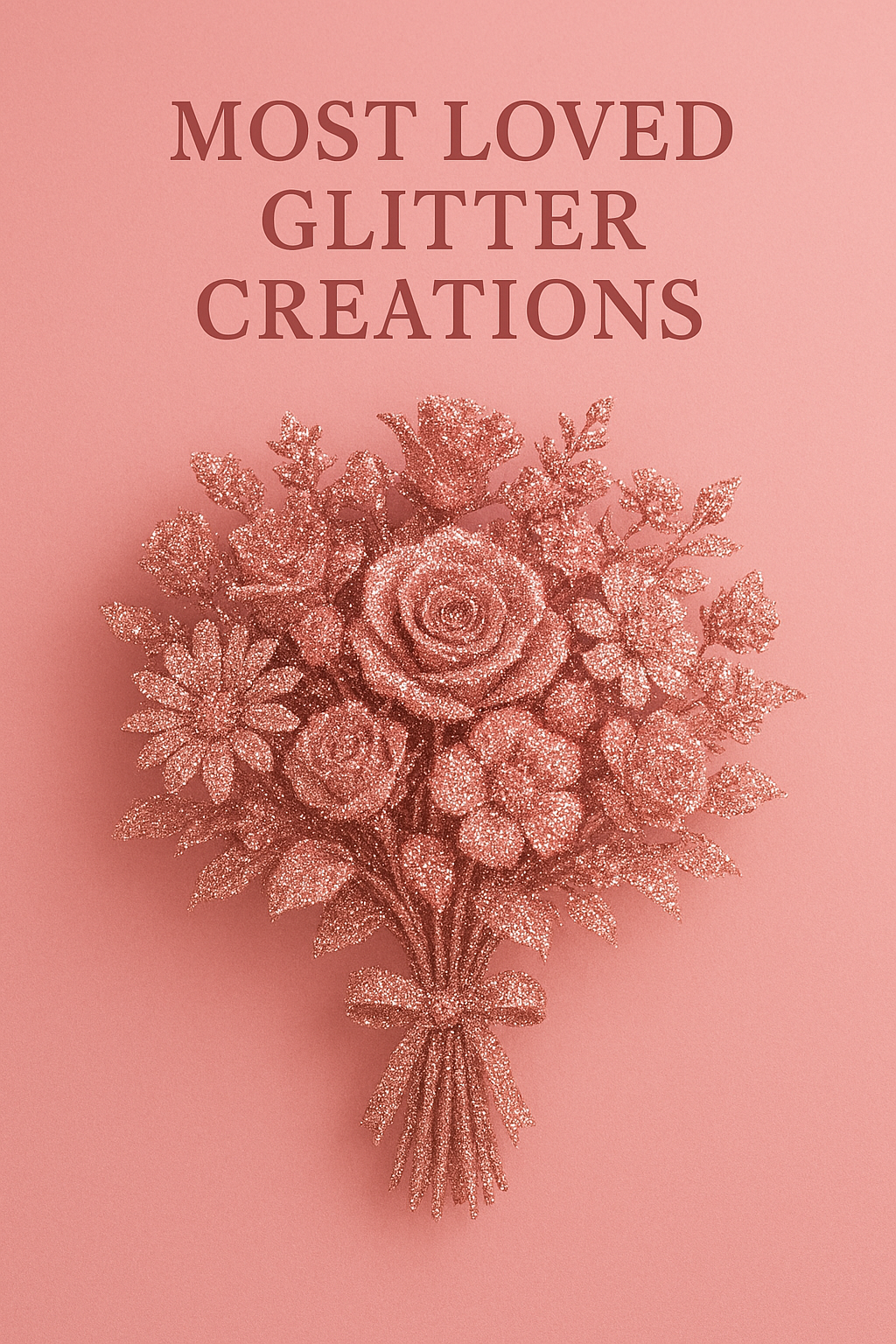 A glittered flower b